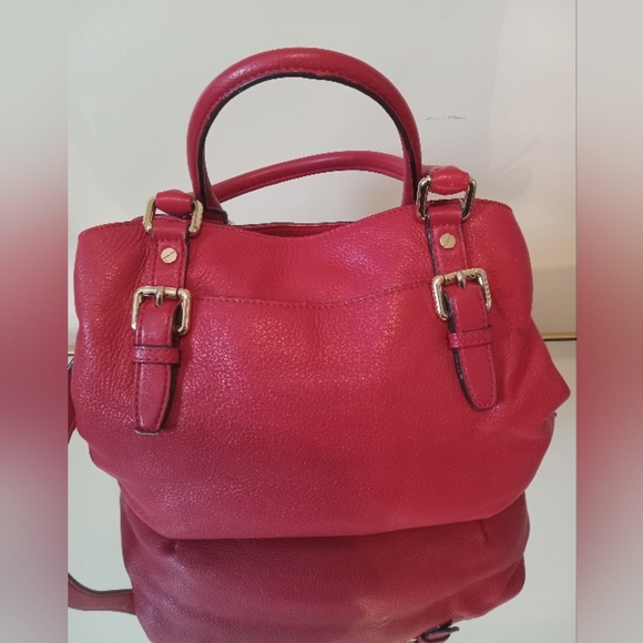 Michael Kors Red Bedford Leather Satchel Bag - Picture 7 of 14